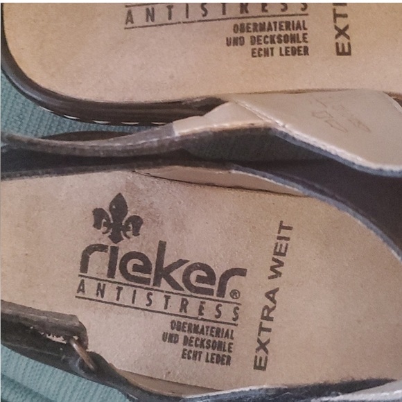 REIKERS Black Leather Sandales!!! Wide Adjustable Width!!! - Picture 3 of 4